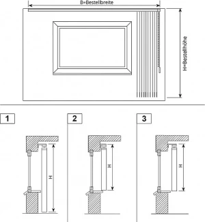 Montage vor der Fensternische