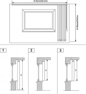 Montage vor der Fensternische